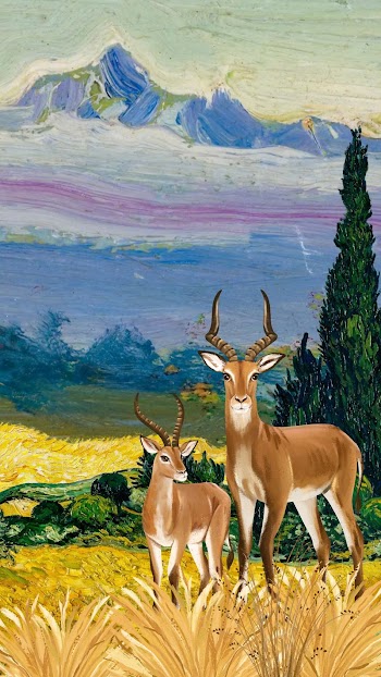 Aesthetic wildlife mobile wallpaper, drawing | Free Photo Illustration - rawpixel