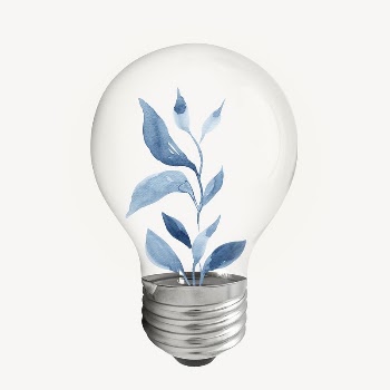 Aesthetic winter leaf bulb, botanical | Free PSD - rawpixel