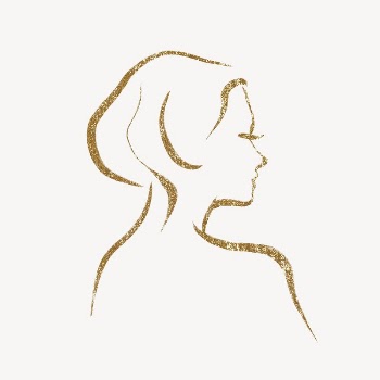 Aesthetic woman collage element, gold | Free Photo - rawpixel