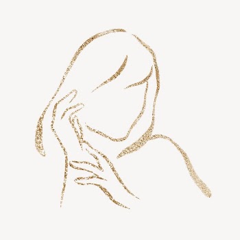 Aesthetic woman collage element, gold | Free Photo - rawpixel