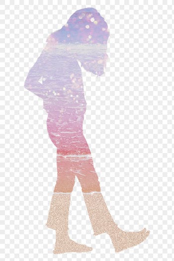 Aesthetic woman png silhouette clipart, | Free PNG - rawpixel