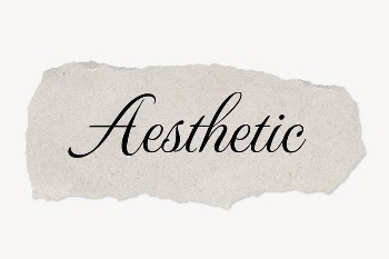 Aesthetic word typography, torn paper | Free PSD - rawpixel