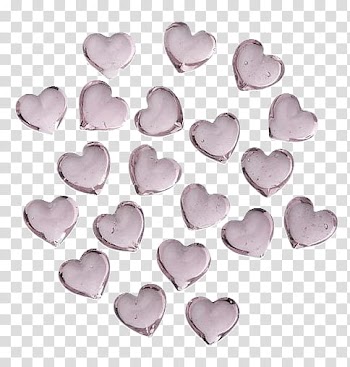 AESTHETICS , silver hearts illustration transparent background PNG clipart