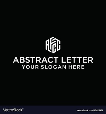 afcc letter icon hexagon shape image