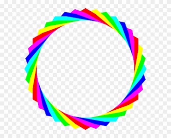 Affordable Rainbow And Clouds Clipart With Rainbow - Rainbow Circle Clipart