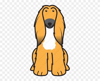 Afghan Hound Dog Cartoon Tote Bag, Adult Unisex, Natural
