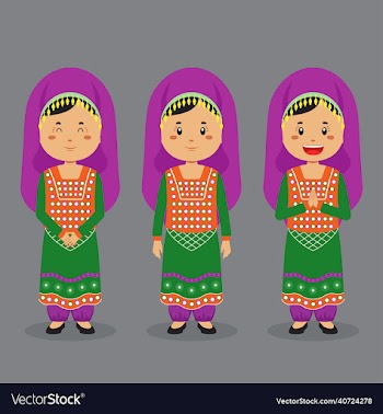 afghanistan character with various expression