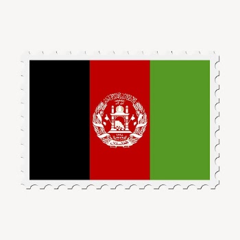 Afghanistan flag clipart, postage stamp. | Free Photo - rawpixel