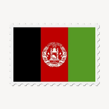 Afghanistan flag collage element, postage | Free PSD - rawpixel