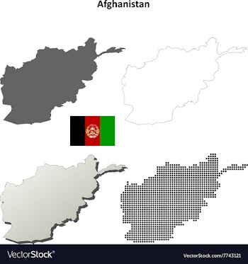 Afghanistan outline map set vector image