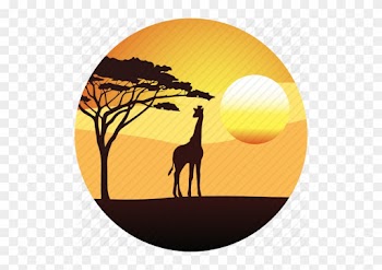 Africa, Giraffe, Horizon, Landscape, Nature, Safari, - Safari Travel Icon