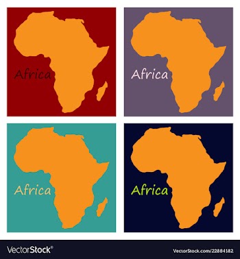 Africa map vector image