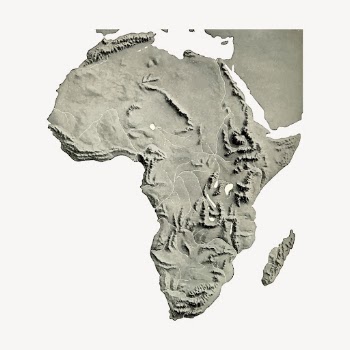 Africa terrain map clipart, geography | Free PSD - rawpixel