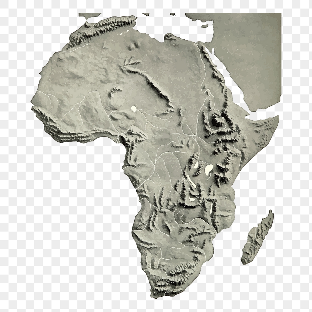 Africa terrain png map  | Free PNG - rawpixel