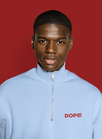 African-American man in blue sweater, | Free Photo - rawpixel