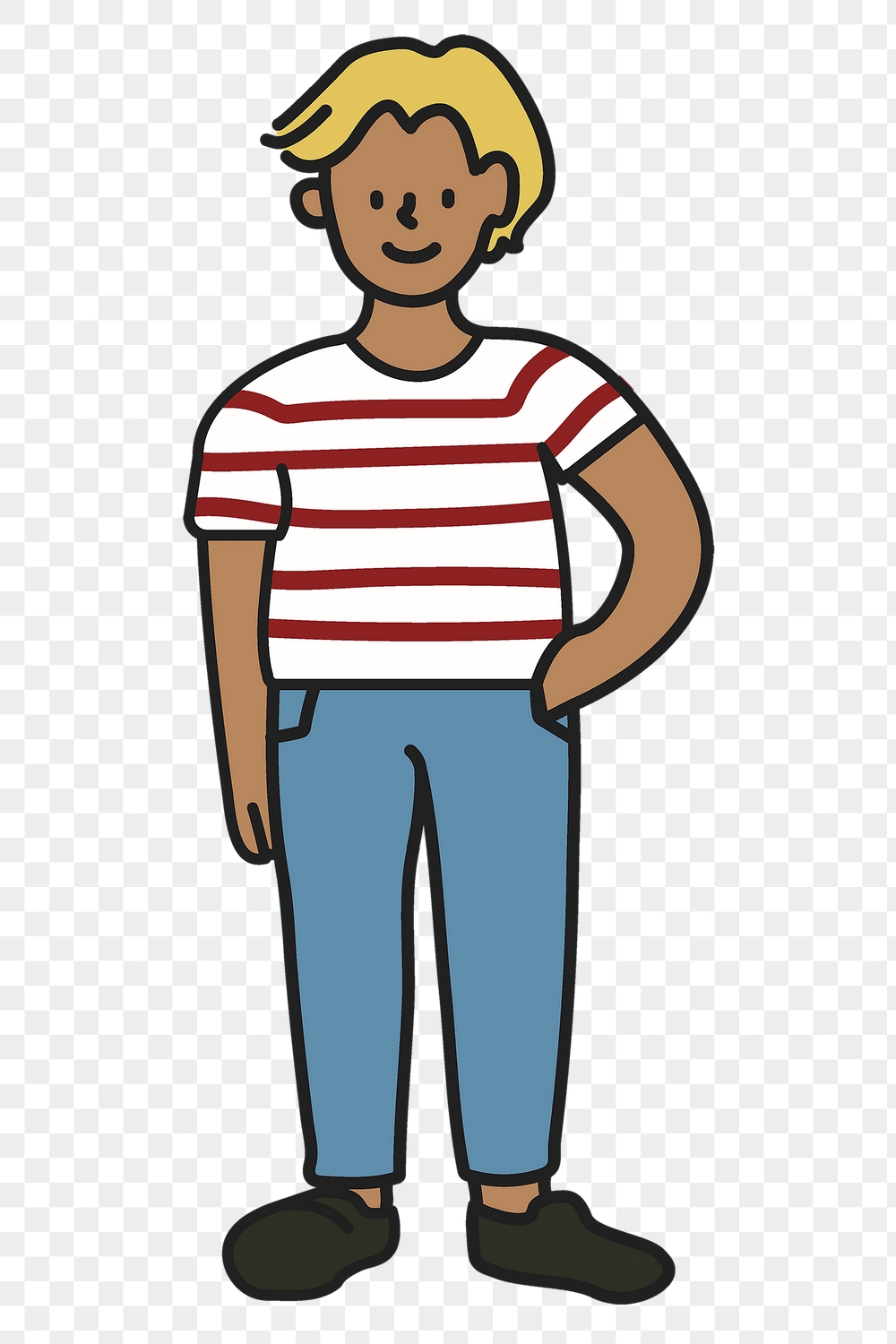 African-American man png sticker, cartoon | Free PNG Illustration - rawpixel