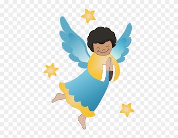African American Religious Christmas Clipart - Angel Clipart Png