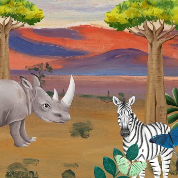 African animals background, drawing design | Free Photo Illustration - rawpixel