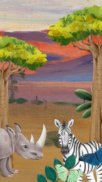 African animals iPhone wallpaper, drawing | Free Photo Illustration - rawpixel