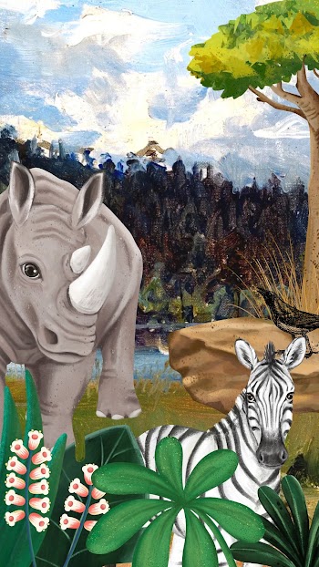 African animals iPhone wallpaper, drawing | Free Photo Illustration - rawpixel