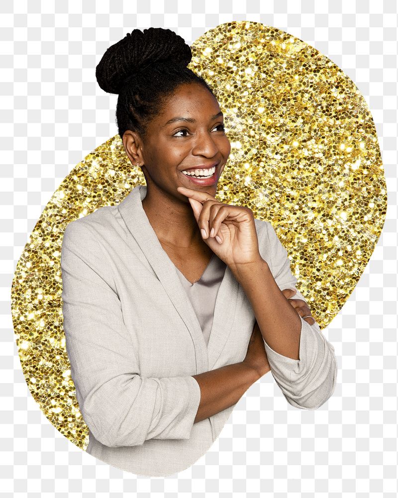 African businesswoman png badge sticker, | Free PNG - rawpixel