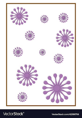 african daisy contour painting in frame
