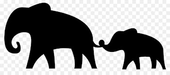 African elephant Silhouette Clip art - Elephant silhouette 