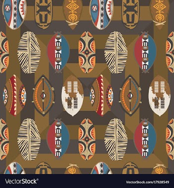  					African-pattern-08 vector image														