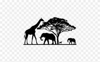 African Safari Silhouette