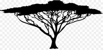 African Trees Silhouette Drawing - tree silhouette 