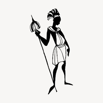 African warrior  clipart, vintage | Free Vector - rawpixel