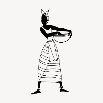 African woman clipart, vintage hand | Free Vector - rawpixel