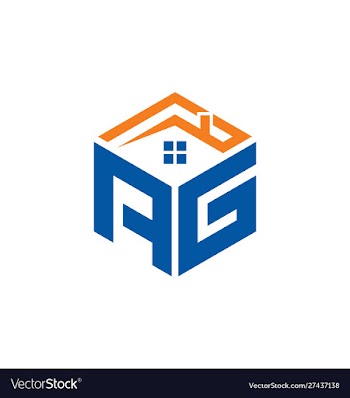 Ag home abstract polygonal letter logo vector image