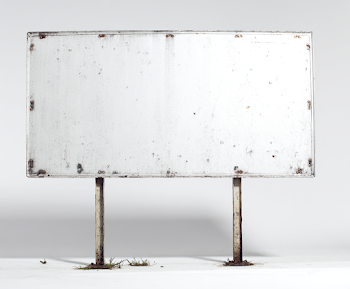 Aged Reflective Roadside Signboard