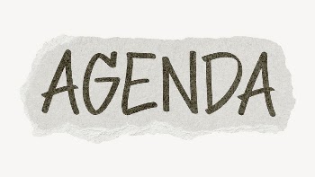Agenda word, ripped paper typography | Free PSD - rawpixel