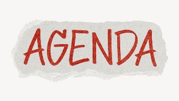 Agenda word, ripped paper typography | Free PSD - rawpixel