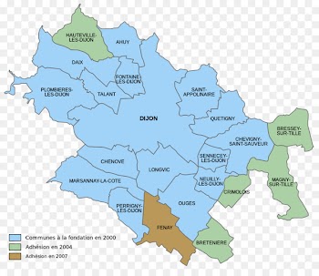Agglomeration communities in France Map Dijonnaise de plomberie chauffage Image -  