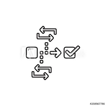 Agile project management hand drawn outline doodle icon