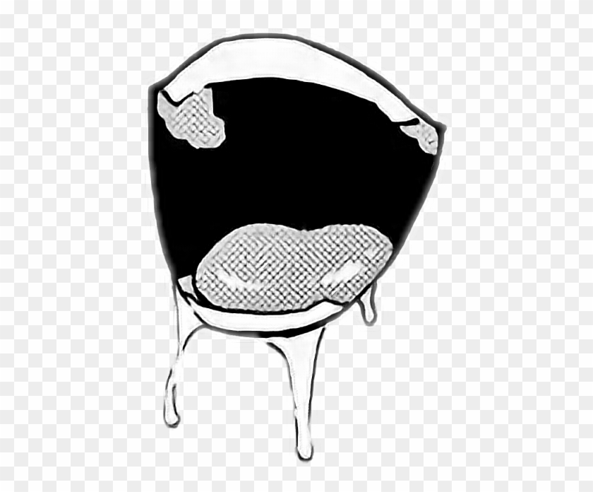 Ahegao Cutout Transparent Trash Otaku Drooling - Chair