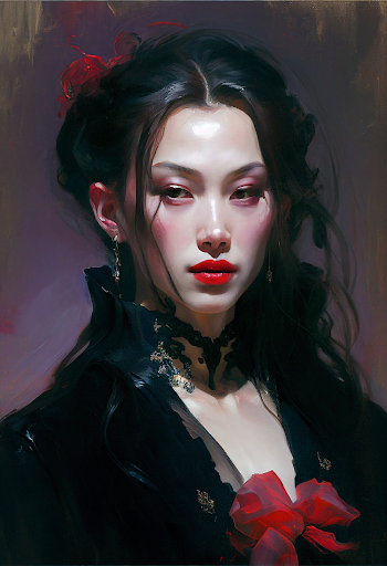 AI generated - Paiting of a southern gothic vampire