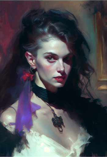 AI generated - Paiting of a southern gothic vampire