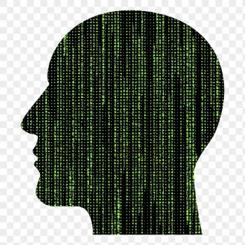 AI matrix head png sticker | Free PNG - rawpixel