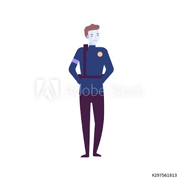AI robot flat vector illustration