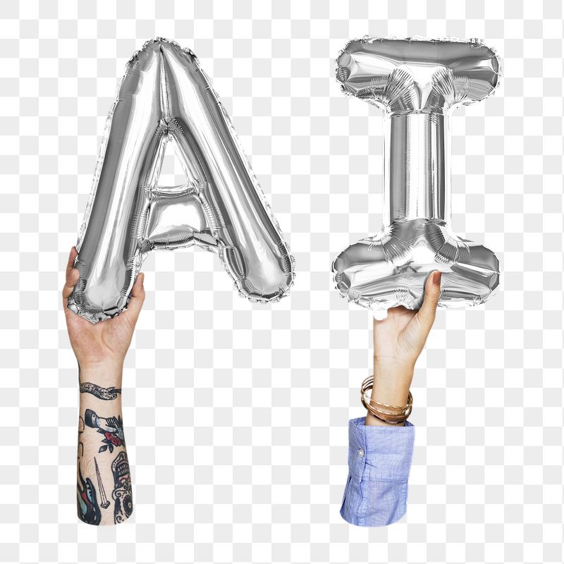 AI word png, letter foil | Free PNG - rawpixel