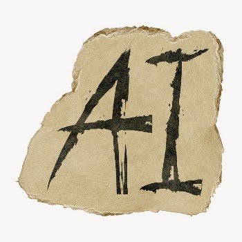 AI word sticker, ripped paper | Free PSD - rawpixel