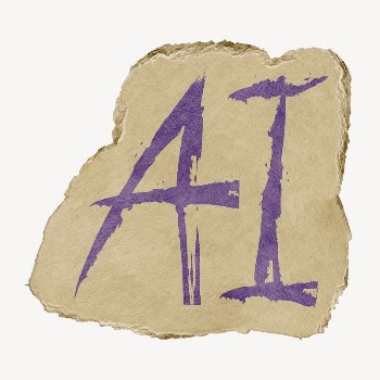 AI word sticker, ripped paper | Free PSD - rawpixel