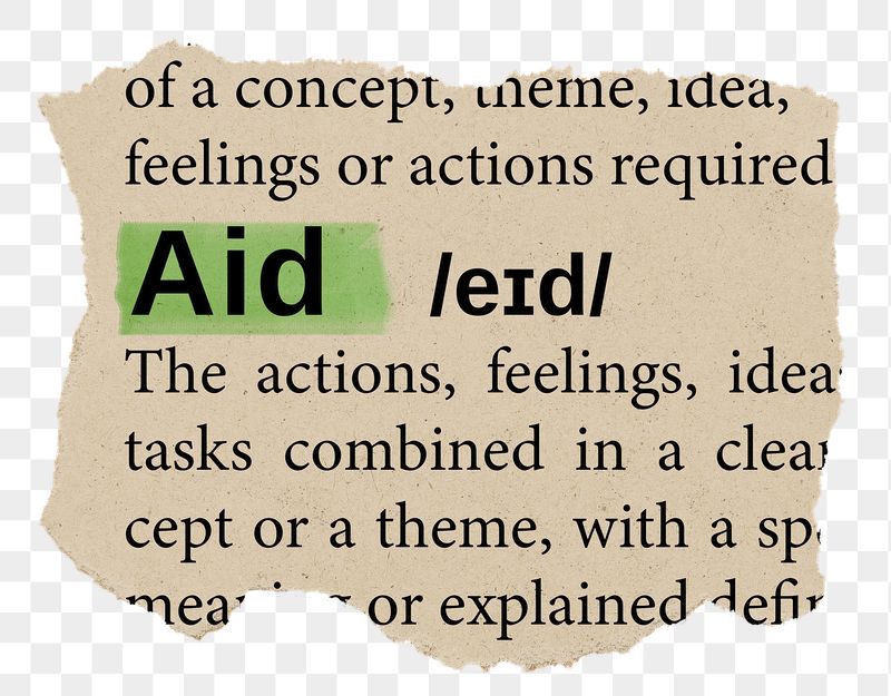 Aid png word sticker, torn | Free PNG - rawpixel