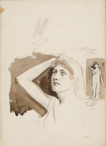 Aino ackté as alcestis, sketch, | Free Photo - rawpixel