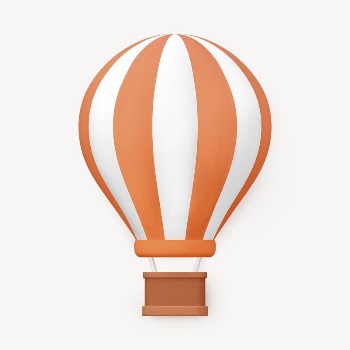 Air balloon collage element, 3D | Free PSD - rawpixel