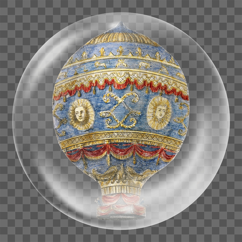 Air balloon png sticker, bubble | Free PNG - rawpixel